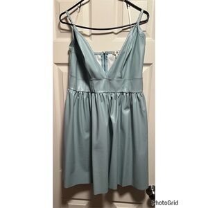 Fake leather skater dress